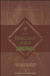 NIV Heritage Bible Passaggio Setting, Comfort Print--genuine buffalo leather, blue