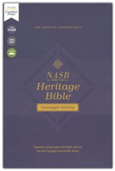 NASB Heritage Bible Passaggio Setting Comfort Print--soft leather-look, brown