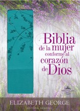 Biblia de la Mujer Conforme al Corazon de Dios, RVR 1960, Aqua  (Bible for Women After God's Own Heart, RVR 1960, Turquoise) - Imperfectly Imprinted Bibles