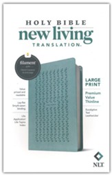 NLT Large-Print Premium Value Thinline Bible, Filament Enabled Edition--soft leather-look, teal - Slightly Imperfect