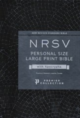 NRSV Personal-Size Large-Print Bible with Apocrypha, Premier Collection, Comfort Print--premium goatskin leather, purple