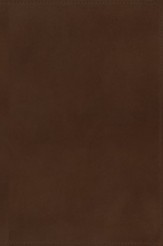 NIV Thinline Large-Print Bible,  Premier Collection--premium goatskin leather, brown