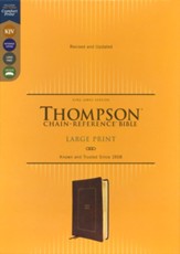 KJV Thompson Chain-Reference Bible, Large Print, Comfort Print--soft leather-look, brown - Imperfectly Imprinted Bibles