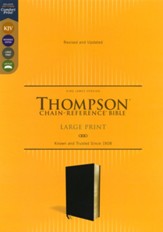 KJV Thompson Chain-Reference Bible, Large Print, Comfort Print--european bonded leather, black - Imperfectly Imprinted Bibles