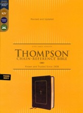 KJV Thompson Chain-Reference Bible, Comfort Print--soft leather-look, burgundy (indexed) - Slightly Imperfect