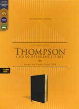 KJV Thompson Chain-Reference Bible, Comfort Print--european bonded leather, black (indexed) - Imperfectly Imprinted Bibles