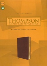 KJV Thompson Chain-Reference Bible--soft leather-look, brown
