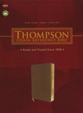 NKJV Thompson Chain-Reference Bible--soft leather-look, brown