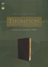 ESV Thompson Chain-Reference Bible--bonded leather, black