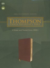 ESV Thompson Chain-Reference Bible--soft leather-look, brown