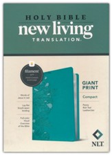 NLT Compact Giant Print Bible, Filament Enabled Edition (Red Letter, LeatherLike, Peony Rich Teal)