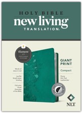 NLT Compact Giant Print Bible, Filament Enabled Edition (Red Letter, LeatherLike, Peony Rich Teal, Indexed)