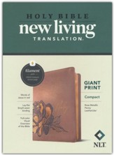 NLT Compact Giant Print Bible, Filament Enabled Edition (Red Letter, LeatherLike, Rose Metallic Peony)