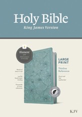 KJV Large-Print Thinline Reference Bible, Filament Enabled Edition--soft leather-look, teal (indexed)