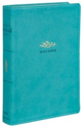 NIV Large-Print Women's Devotional Bible--soft leather-look, teal