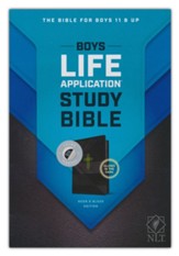 NLT Boys Life Application Study Bible--soft leather-look, neon/black (indexed) - Imperfectly Imprinted Bibles
