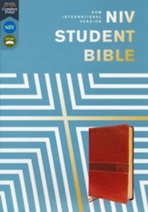 NIV Student Bible, Comfort Print--soft leather-look, brown - Imperfectly Imprinted Bibles