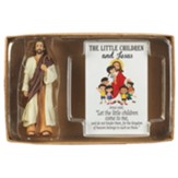 Jesus Figurine with Kids With Jesus Card