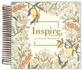 NLT DaySpring Inspire Illustrating Bible, Filament-Enabled Edition--soft cover, mint floral garden