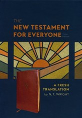 The New Testament for Everyone Third Edition--soft leather-look, brown