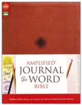 Amplified Journal the Word Bible--soft leather-look, brown