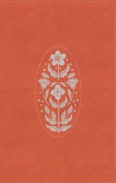 NIV Thinline Bible, Comfort  Print--soft leather-look, coral, zippered