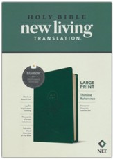 NLT Large Print Thinline Reference Bible, Filament Enabled Edition (LeatherLike, Evergreen Mountain) - Imperfectly Imprinted Bibles
