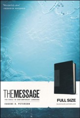 The Message Bible, Black/Slate Leather-Look - Imperfectly Imprinted Bibles