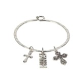 Faith Charm Bangle Bracelet