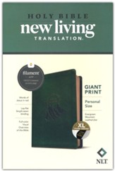 NLT Personal Size Giant Print Bible, Filament Enabled Edition (LeatherLike, Evergreen Mountain , Indexed), LeatherLike, Evergreen Mountain, With thumb index