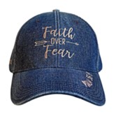 Faith Over Fear Cap, Denim