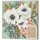 God Bless This Home, Anemone Bouquet, Wall Plaque