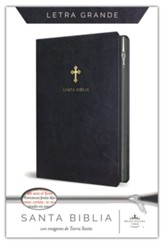 Biblia Reina Valera 1960, letra grande, símil piel negro con cremallera (Large Print Holy Bible, Black Leathersoft with Zipper)