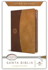 Biblia Reina Valera 1960, letra grande, símil piel canela con cremallera (Large Print Holy Bible, Brown Leathersoft with Zipper)