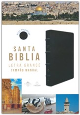 Biblia Reina Valera 1960 letra  grande tamano manual, Piel Premier negro (Handy Size Large Print, Black)