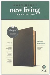 NLT Thinline Reference Bible, Filament Enabled Edition, Olive Green Genuine Leather
