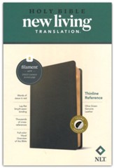 NLT Thinline Reference Bible, Filament Enabled Edition, Olive Green Genuine Leather, Indexed