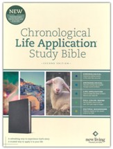 NLT Chronological Life Application  Study Bible, Second Edition--soft leather-look, ebony leaf