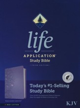 KJV Life Application Study Bible, Third Edition, LeatherLike, Peony Lavender, Indexed - Imperfectly Imprinted Bibles