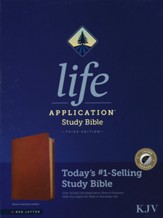 KJV Life Application Study Bible, Third Edition, Brown Genuine Leather, Indexed - Imperfectly Imprinted Bibles