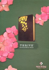 NLT THRIVE Devotional Bible for Women--soft leather-look, cascade deep brown