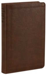 NLT Thinline Center-Column Reference Bible, Filament-Enabled Edition--soft leather-look, rustic brown