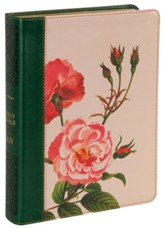 KJV Wide Margin Bible, Filament Enabled Edition, Soft imitation leather, Pink Rose Garden - Imperfectly Imprinted Bibles