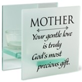 Mother, Gentle Love Square Mirror Tealight Candle Holder