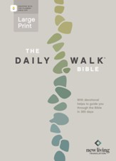 NLT The Daily Walk Bible Large  Print--softcover