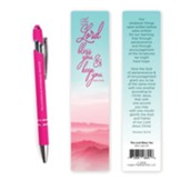 Bless You, Numbers 6:24, Pen & Stylus with Bookmark, Pink