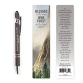 Who Trusts, Jeremiah 17:7, Pen & Stylus with Bookmark, Grey