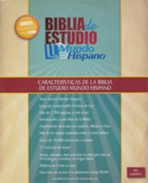 Biblia de Estudio Mundo Hispano, Piel Europea Marrón  (Mundo Hispano Study Bible, Brown Imitation Leather)