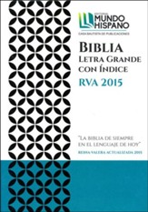 Biblia RVA 2015 Letra Grande, Imitacion Piel, Negra con Indice (Large Print, Imitation Leather, Black with Index)