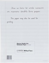 Narrow Notebook Paper, 100  Sheets--Grades 4 and up